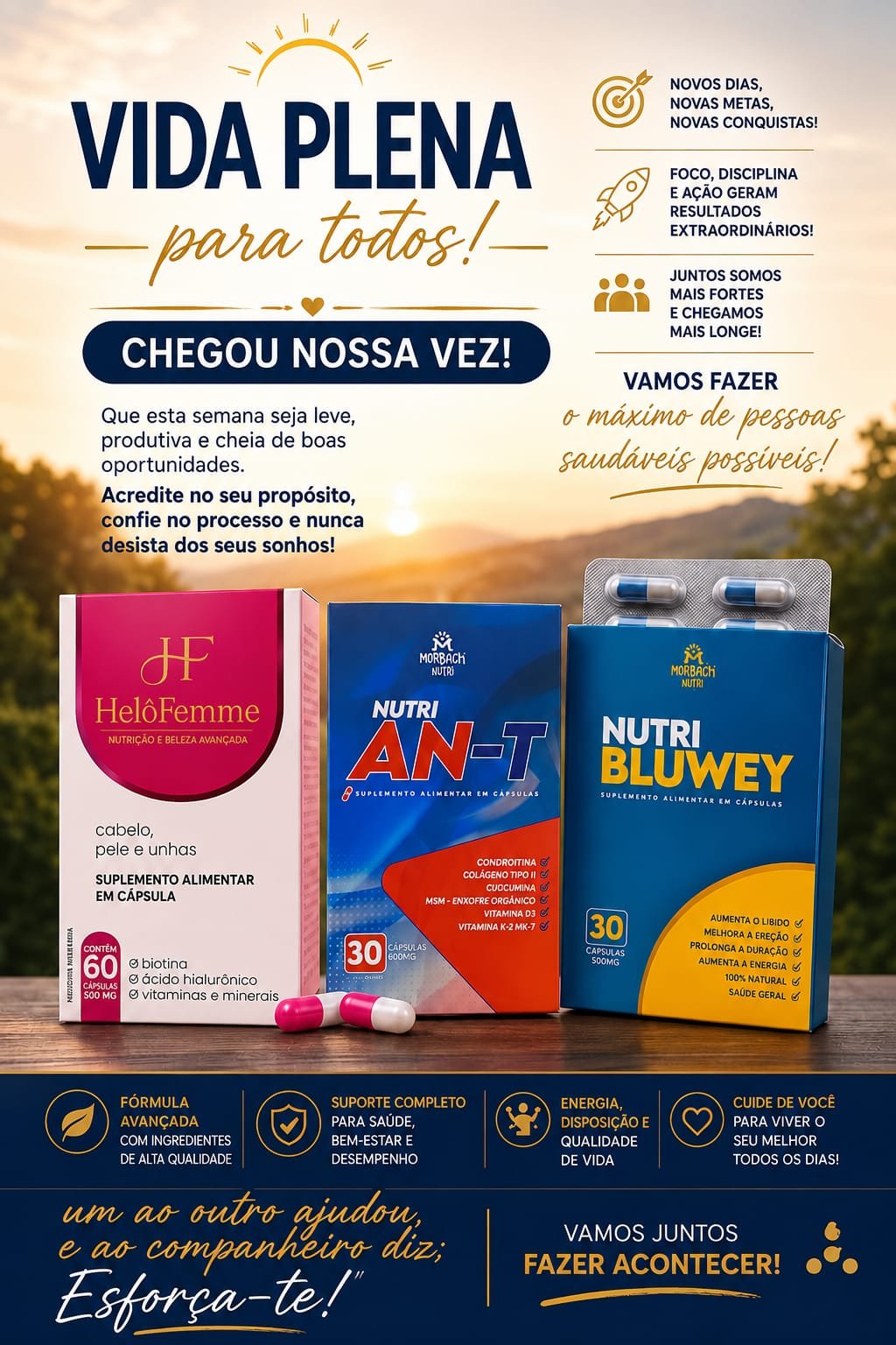 COMBO de Suplementos Nutri ANT + NUTRI BLUEWAY + NUTRI HELOFEMME